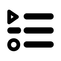 Poster - Playlist menu icon vector design, media player, music list, options, settings, navigation ui element