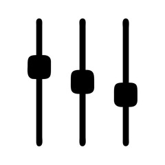 Poster - Audio mixer panel equalizer sound music dj studio console setting control sliders icon graphic