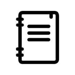 Poster - Notebook icon vector image for notes app diary journal and personal organizer flat design style icon