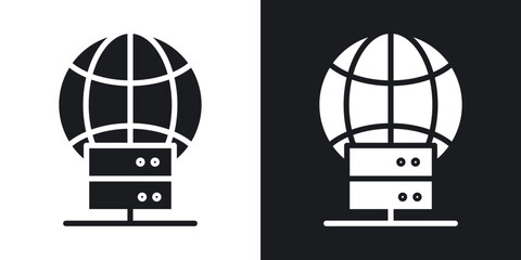 Poster - Web server icons. flat style design.