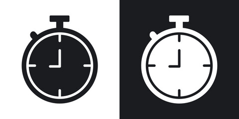 Poster - Stopwatch icons. flat style design.