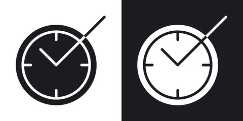 Poster - Save time icons. flat style design.