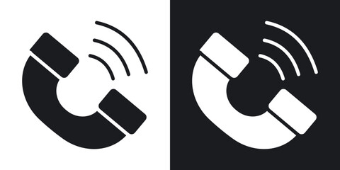 Poster - Phone call icons. flat style design.