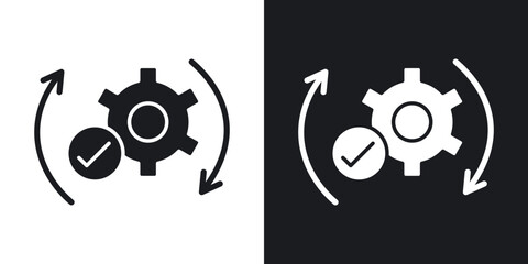 Poster - Optimization icons. flat style design.