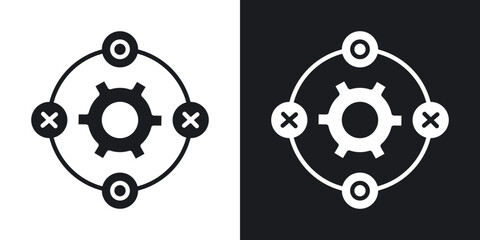 Poster - Methodology icons. flat style design.