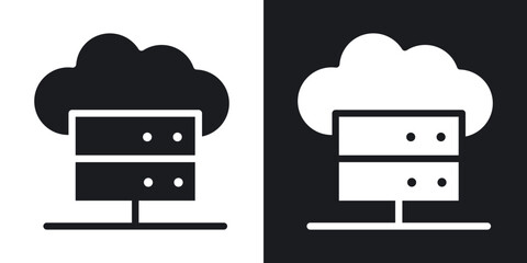 Poster - Hosting icons. flat style design.