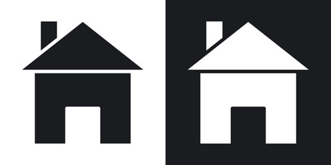 Poster - Home icons. flat style design.