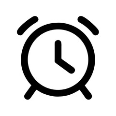 Poster - Alarm clock icon vector illustration time reminder wake up call deadline notification symbol