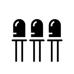 Poster - Find led light emitting diode electronic component vector graphic for circuit design and diy projects