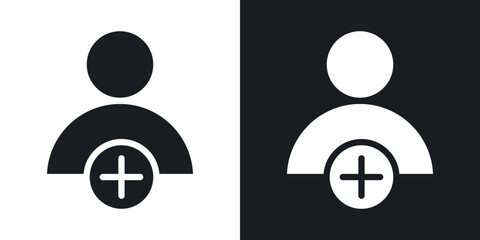 Poster - Follower icons. flat style design.