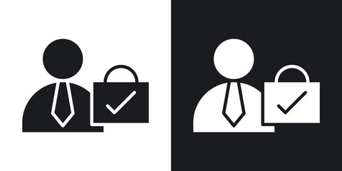 Poster - Employee icons. flat style design.