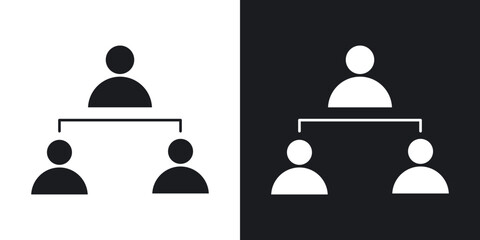 Poster - Department head icons. flat style design.