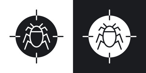 Poster - Debug icons. flat style design.