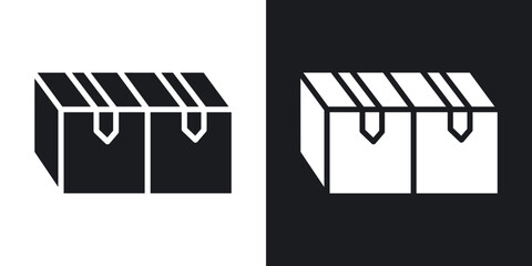 Poster - Boxes icons. flat style design.