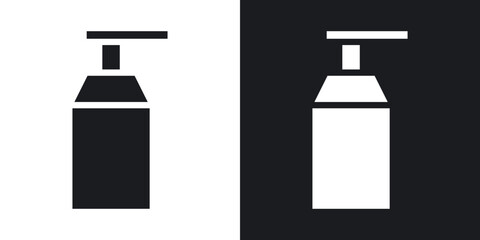 Poster - Body Soap icons. flat style design.