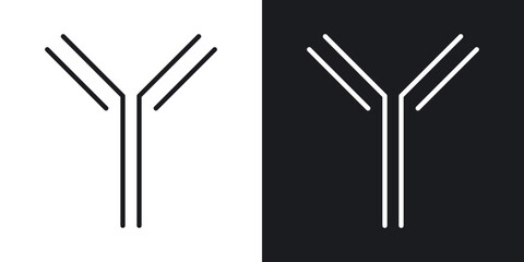 Poster - Antibody icons. flat style design.