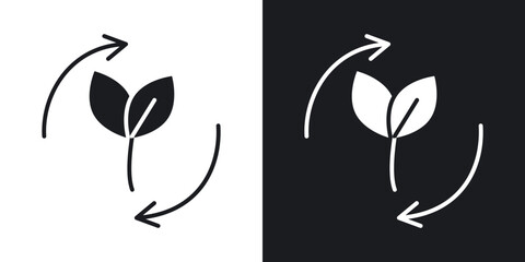 Poster - Alternative energy icons. flat style design.