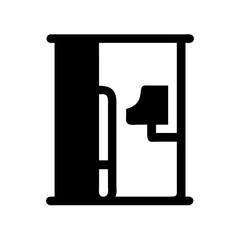 Poster - Find open door icon vector graphic illustration of doorway entrance exit access point symbol sign