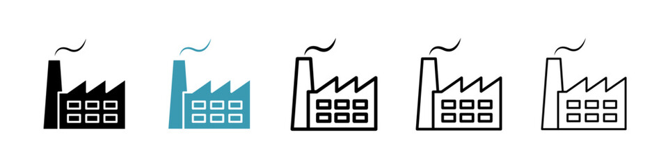 Poster - Industry icon. Thin lines isolated