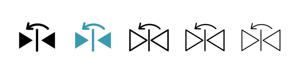 Poster - Flip horizontal icon. Thin lines isolated