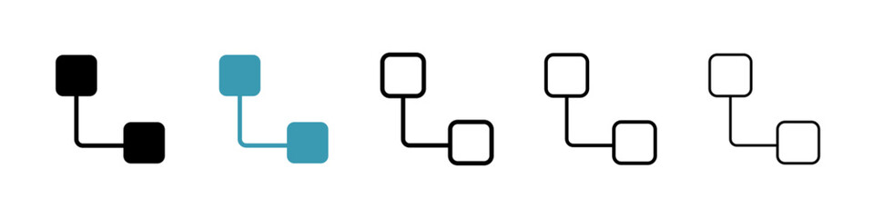Poster - Diagram nested icon. Thin lines isolated