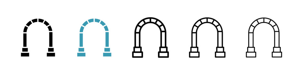 Poster - Archway icon. Thin lines isolated