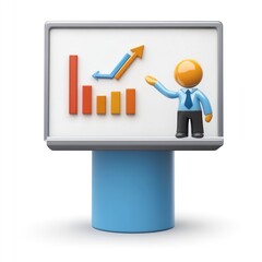 Poster - Colorful presentation of financial data on a board.