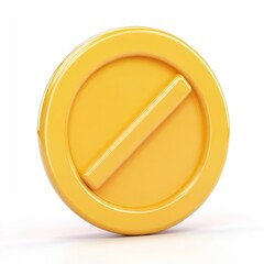 Poster - Circular, three-dimensional, prohibition sign.