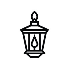 Poster - Classic lantern icon light illumination design