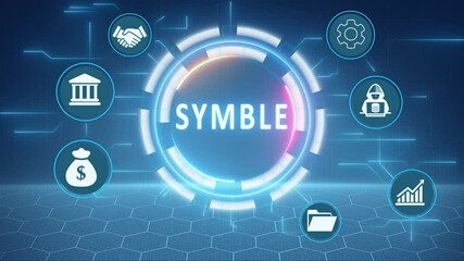 Symble. The activity of providing storage space and access for websites. Business, modern technology, internet and networking concept. Patented Patent Copyright Law Business technology concept.