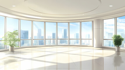 Wall Mural - empty round office