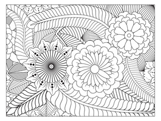  PrintFlowers Coloring Pages For Adules