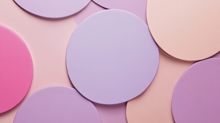 Wall Mural - Abstract Pastel Pink Purple Circles Background