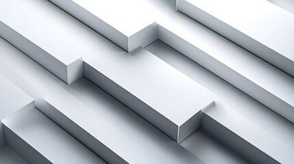 Wall Mural - Abstract White Geometric Shapes Background Modern Design