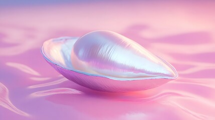 Wall Mural - Iridescent Pearl in Pink Shell Abstract Background