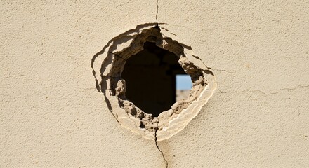 Poster - Termite Damage on Exterior Wall Isolated on White Screen Showing Destruction and Intricate Patterns Highlighting Property Damage and Structural Decay for Reuse and Recycle