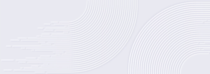 Canvas Print - white abstract background with lines pattern and shadow. linear design. modern texture. futuristic t