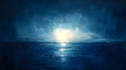 Poster - soft glow navy abstract texture