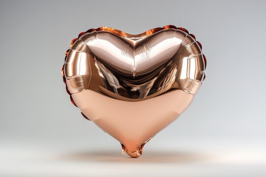 Rose gold heart-shaped balloon