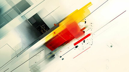 Poster - Dynamic geometric composition exhibiting an abstract and modern aesthetic