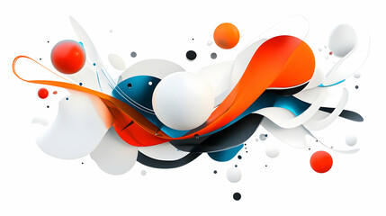 Poster - Dynamic interplay of colorful shapes and forms creating a vibrant composition