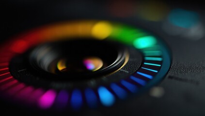 Poster - A color wheel is displayed on the camera's screen : Generative AI