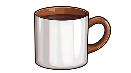Wall Mural - coffee mug template: isolated icon for professional designs and branding purposes