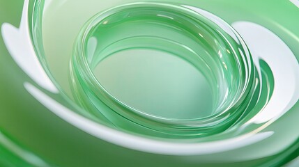 Poster - Abstract Green Glass Swirl Design Elegant Shiny Texture Background Modern Artistic Image Premium Quality Detailed Closeup Photo Realistic Digital     
