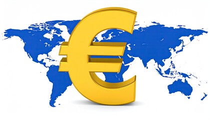 Poster - Generic symbol superimposed on a background representing global finance currency and international trade concepts.