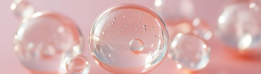 Poster - Abstract close-up view of translucent spheres.