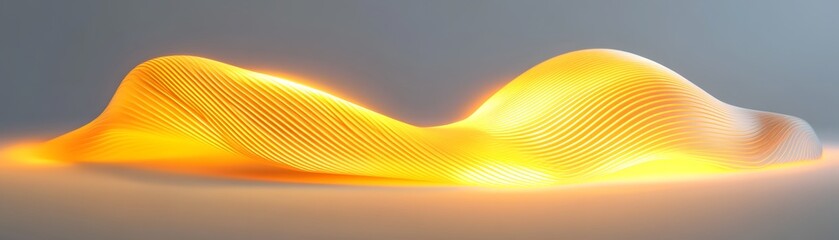 Poster - Abstract design with glowing yellow forms
