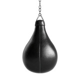 Black Leather Speed Ball Hanging on Chain -