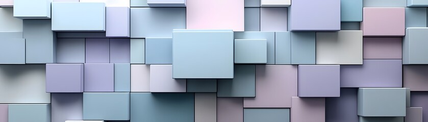 Poster - Abstract geometric design of overlapping blocks