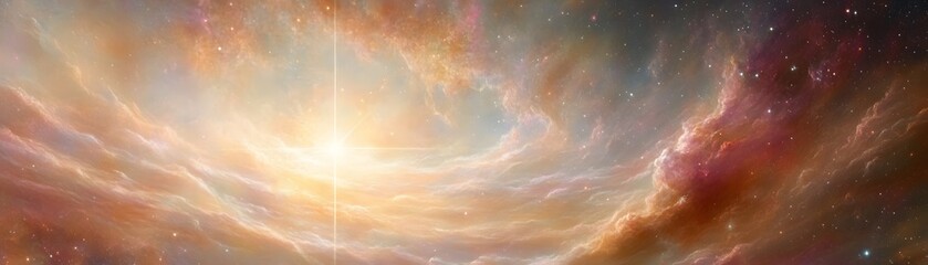 Poster - Celestial nebulae with luminous center